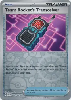 TEAM ROCKET'S TRANSCEIVER 178/182 DESTINED RIVALS POKEMON (REVERSE HOLO, NM) - Image 1