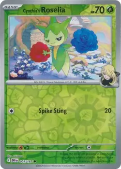 CYNTHIA'S ROSELIA 007/182 DESTINED RIVALS POKEMON (REVERSE HOLO, NM) - Image 1