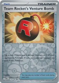 TEAM ROCKET'S VENTURE BOMB 179/182 DESTINED RIVALS POKEMON (REVERSE HOLO, NM) - Image 1