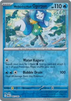 WELLSPRING MASK OGERPON 067/182 DESTINED RIVALS POKEMON (REVERSE HOLO, NM) - Image 1