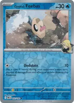 CYNTHIA'S FEEBAS 052/182 DESTINED RIVALS POKEMON (REVERSE HOLO, NM) - Image 1