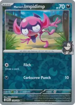 MARNIE'S IMPIDIMP 134/182 DESTINED RIVALS POKEMON (REVERSE HOLO, NM) - Image 1