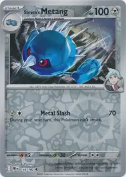 STEVEN'S METANG 144/182 DESTINED RIVALS POKEMON (REVERSE HOLO, NM) - Image 1