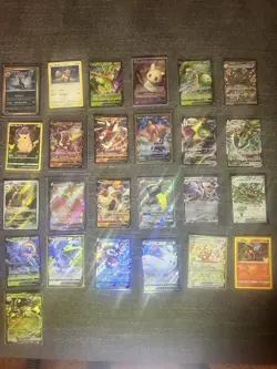 Pokemon Binder Lot- 12 Vs, 2 V max, 5 Full Arts, 3 EXs, 2 Common And 1 Holo - Image 1