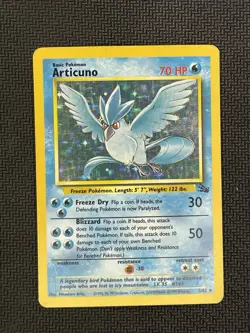 Pokemon Articuno 2/62 Holo Rare Unlimited Fossil - Image 1