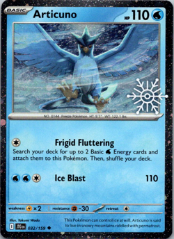 Articuno 032/159 - Sealed Holiday Calendar Snowflake Stamped Promo Holo Pokemon - Image 1
