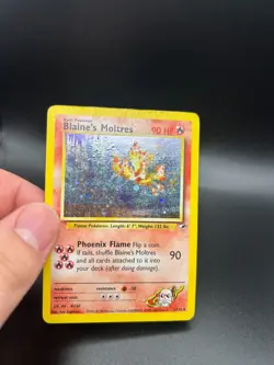 Pokemon TCG Blaine's Moltres 1/132 Gym Heroes Unlimited DMG - Image 1