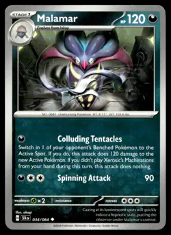 Malamar 034/064 SV: Shrouded Fable NM Pokemon TCG | Buy 10 Get 10 Free - Image 1