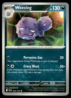 Weezing 092/159 SV09: Journey Together NM Pokemon TCG | Buy 10 Get 10 Free - Image 1
