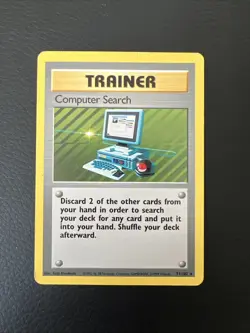Pokemon TCG Computer Search Base Set 71/102 Regular Rare - Image 1