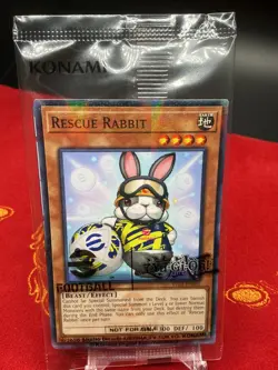Yugioh Rescue Rabbit & NEYMAR JR eFootball Collaboration EFC1-EN001 Promo Sealed - Image 1