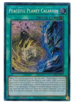 Peaceful Planet Calarium x1 RA02-EN074 Secret Rare Yugioh - Image 1
