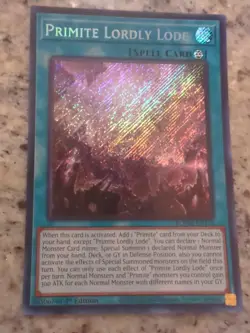Yu-Gi-Oh! TCG Primite Lordly Lode BLMM-EN172 Secret Rare 1st Edition Holo Card - Image 1