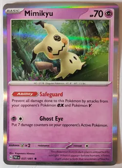 HOLO Mimikyu 037/091 NM / M - Paldean Fates Pokemon Card $2 Combined Shipping - Image 1