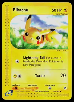 Pokemon Card - Pikachu Expedition 124/165 Common - Image 1