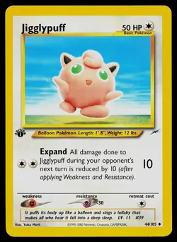 Pokemon Card - Jigglypuff Neo Destiny 44/105 Uncommon 1st Edition - Image 1
