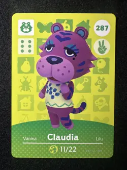 Claudia #287 Animal Crossing Amiibo Card Series 3 Authentic +Tracking# - Image 1
