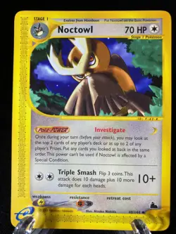 Noctowl 40/144 Skyridge Uncommon Pokemon TCG Card NM Never Played - Image 1