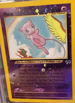 Mew Reverse Holo Southern Islands Promo CGC 9 2001 Pokemon Card #1 With 2 Swirls - Image 3