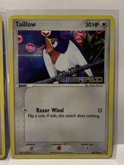 3 Pokemon Stamped Exploud ZIGZAGOON Taillow Holo Foil Cards Emerald Set 2005 LP - Image 4