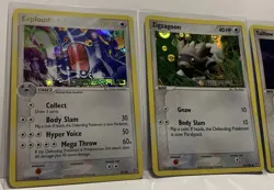 3 Pokemon Stamped Exploud ZIGZAGOON Taillow Holo Foil Cards Emerald Set 2005 LP - Image 5