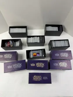 Pokemon Scarlet & Violet Paldean Fates Elite Trainer Box Lot Of 6 W/ Cards TCG - Image 1