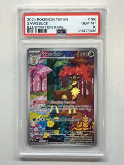 PSA 10 Sawsbuck #166/162 Illustration Rare - Temporal Forces Pokemon TCG Card - Image 1