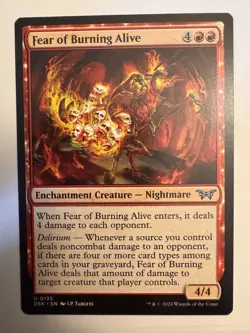 Fear of Burning Alive - 135 - Regular - DSK - NM - MTG Magic the Gathering - Image 1