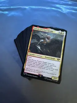 MTG LOTR Custom Commander EDH Eowyn Fearless Knight Deck plus Sleeves NM/M - Image 1