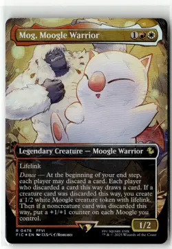 Mog, Moogle Warrior (Borderless) (Chocobo Track Foil) R Commander: FINAL FANTASY - Image 1