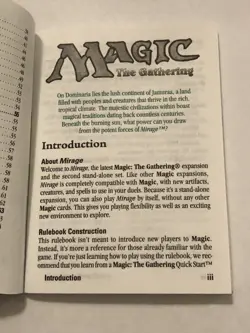 Magic the Gathering MIRAGE Rule Book Rulebook, 1996, Wizards of the Coast, NRMT - Image 3