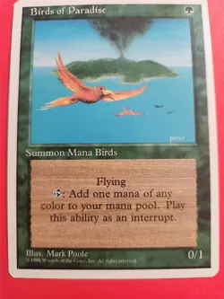 BIRDS OF PARADISE X1 UNPLAYED MTG 4TH EDITION - Image 1