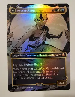 Mtg Avatar The Last Airbender Avatar Aang Borderless NM Foil - Image 1