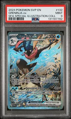 2024 POKEMON SVP EN-SV BLACK STAR PROMO #132 GRENINJA EX PSA 9 - Image 1