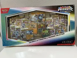 Pokemon TCG Prismatic Evolutions Lucario ex and Tyranitar ex Premium Collection - Image 1