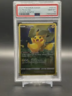 2023 POKEMON SWORD & SHIELD CROWN ZENITH #GG30 FULL ART/PIKACHU PSA 10 - Image 1