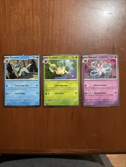Pokemon TCG Prismatic Evolutions Promos Sylveon, Leafeon, Glaceon. NM - Image 1