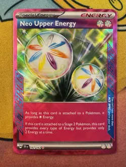Neo Upper Energy 162/162 ACE SPEC Rare Holo SV05: Temporal Forces NM Pokemon - Image 1