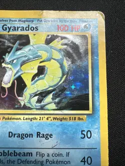 Gyarados - 6/102 - Base Set Holo Rare - Unlimited Edition English Pokemon HP/DMG - Image 3