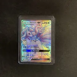 Pokemon Alolan Ninetales GX TCG Full Art SV53/SV94 NM Hidden Fates Shiny Vault - Image 1