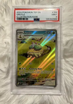 Pokemon - PSA 9 - Grotle - 164/162 - Sv05: Temporal Forces - Illustration Rare - Image 1