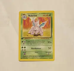 Nidorino Pokemon German Base Set 1st Edition (NIDORINO) #37 NM - Image 1