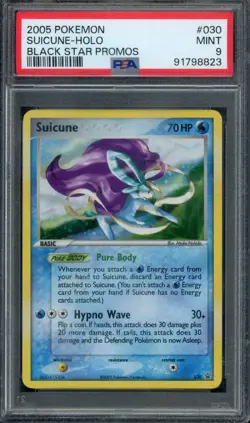 Pokemon Suicune Holo 2005 Black Star Promo #030 PSA 9 Mint - Image 1