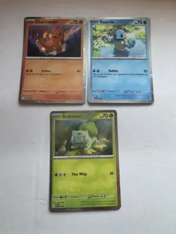 Pokemon 151 Poster Promo Set (Bulbasaur 046 Charmander 047 Squirtle 048) NM/M - Image 1