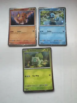 Pokemon 151 Poster Promo Set (Bulbasaur 046 Charmander 047 Squirtle 048) NM/M - Image 1