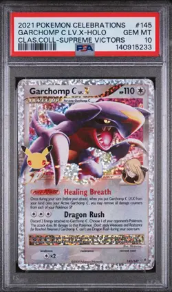 2021 POKEMON CELEBRATIONS CLASSIC COLLECTION #145 GARCHOMP C LV.X-HOLO PSA 10 - Image 1
