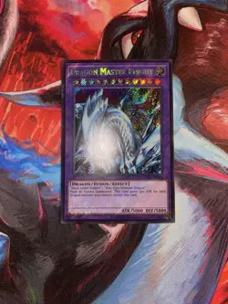 Yugioh! Dragon Master Knight LCKC-EN065 Secret Rare Unlimited NM - Image 1