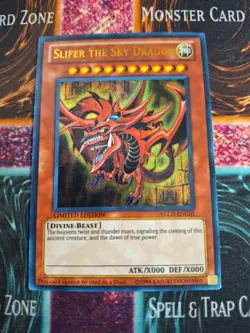Yu-Gi-Oh! Slifer the Sky Dragon YGLD-ENG01 Limited Ultra Rare NM/LP - Image 1