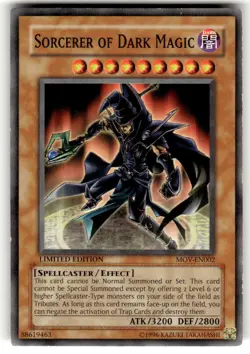 Sorcerer Of Dark Magic | MOV-EN002 | Yu-Gi-Oh! Limited Edition MP crease - Image 1