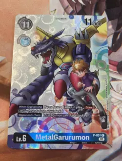 Digimon Card Game Single P-051 P MetalGarurumon Promo - Image 1